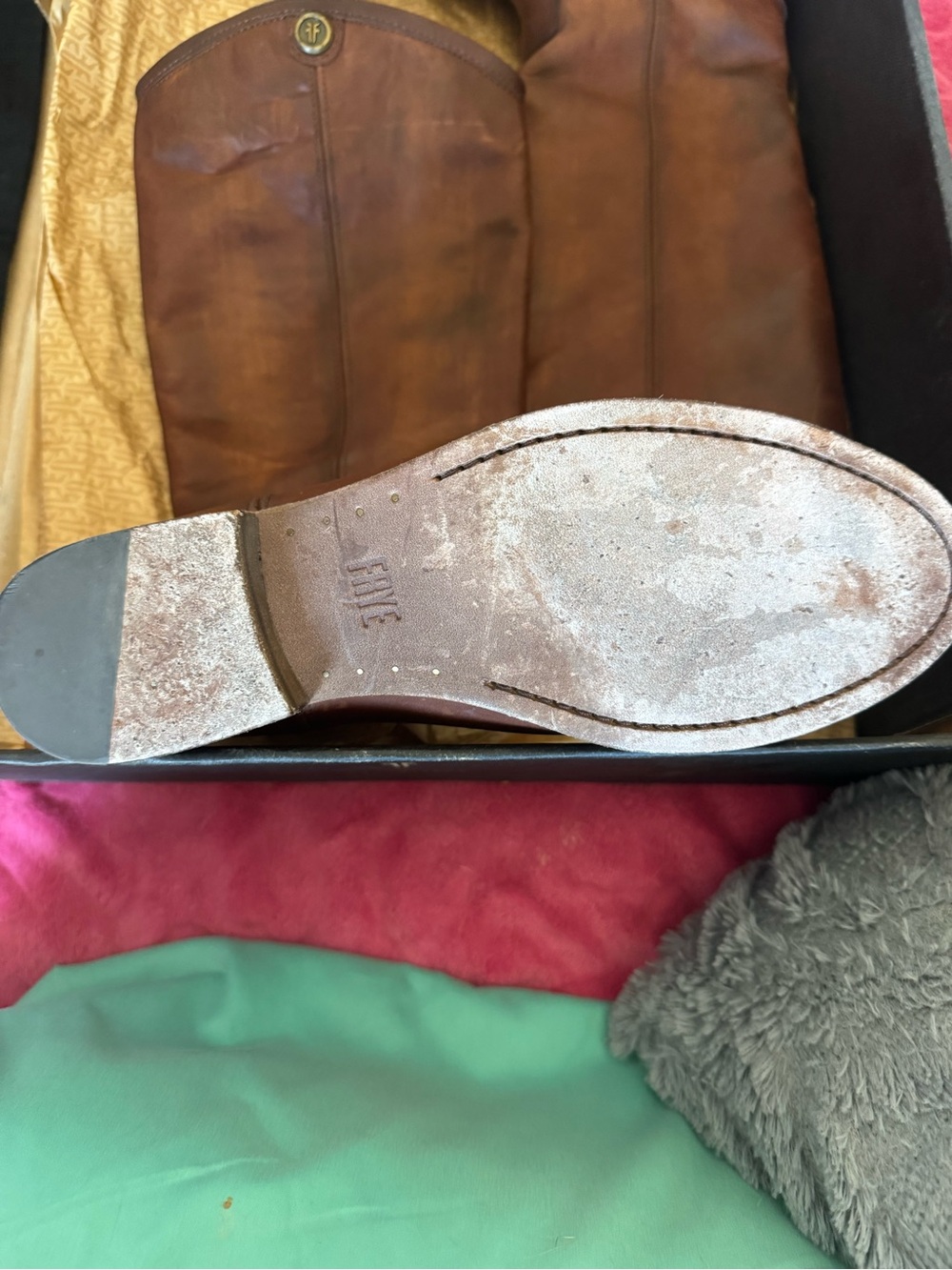 Frye Tall Smooth Leather Riding Boots in Dark Brown - Picture 4 of 12